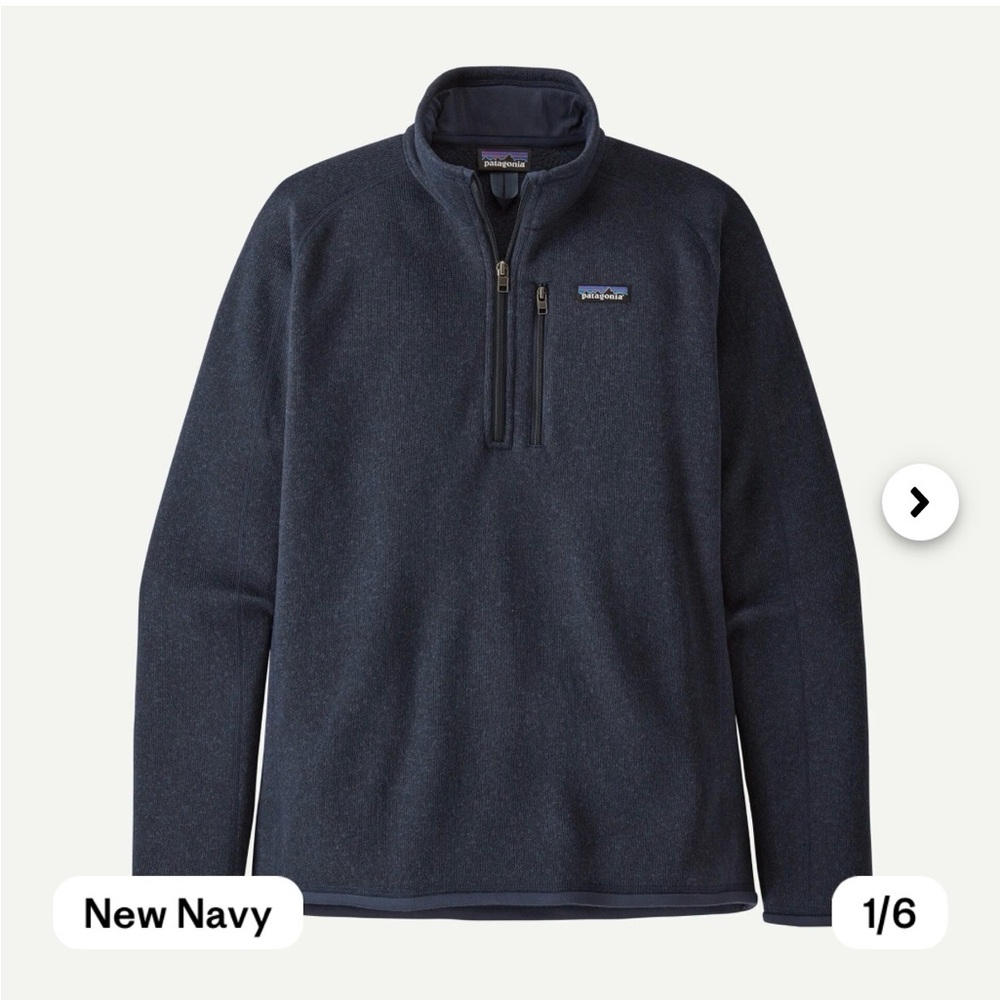 Patagonia Navy Blue Fleece Jacket Better Sweater Men’s Large Pullover